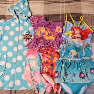 Kids 5/6 bathingsuits and cover up